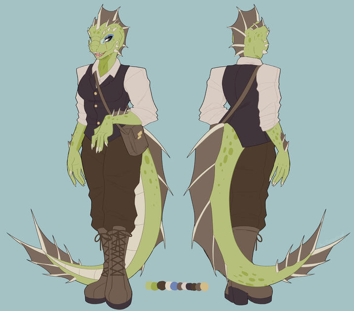 semi simple bg halfbody commission